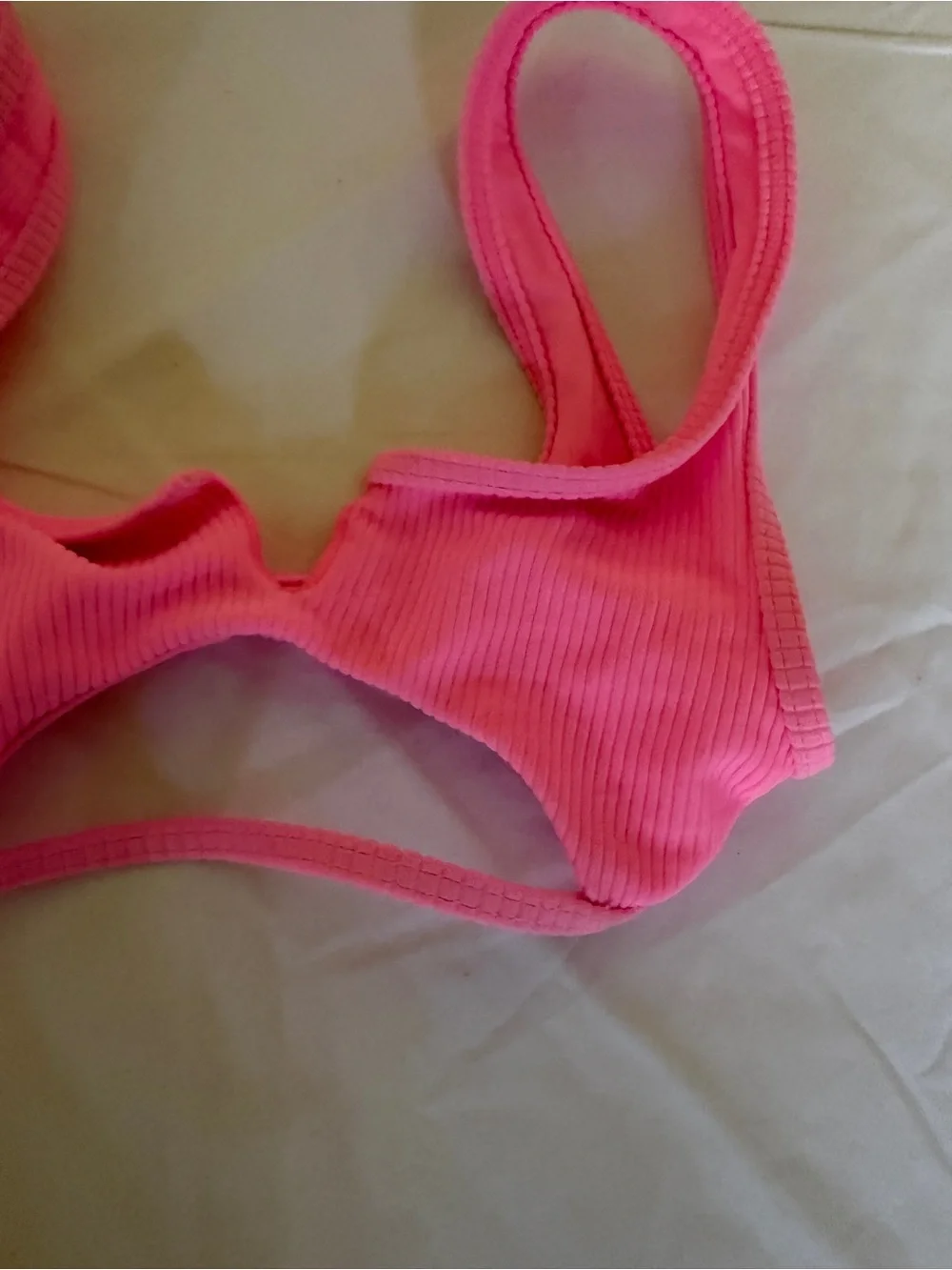 Frankie’s bikinis cole top swimsuit xs hot pink